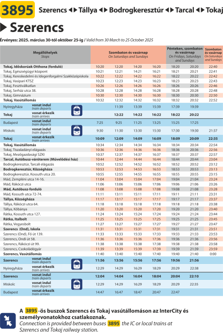 Tokajbusz - 3895, Szerencs felé Tokajbusz - 3895, Szerencs felé