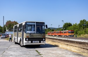 Ikarus 266 a balatoni retró hétvégén AA-IK-260 és Bzmot 001