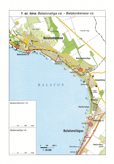 A Gyalogos Balaton Körtúra igazolófüzet 2021. évi 4. kiadásának egy részlete