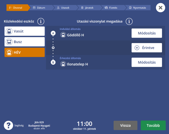 HÉV jegyvásárlás MÁV automata 3a