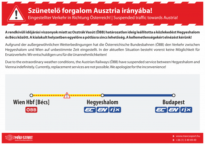 Szünetelő forgalom Ausztria irányába