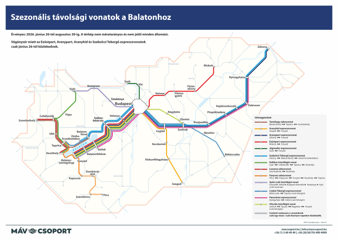 Szezonális távolsági vonatok a Balatonhoz Szezonális távolsági vonatok a Balatonhoz