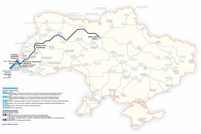 Ukrajna vasúthálózati térépe Ukrajna vasúthálózati térépe